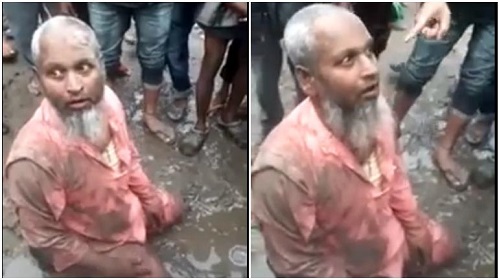 Accused of selling beef, Assam Muslim man, forced to eat pork