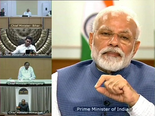 PM Modi, video conference, chief ministers, COVID-19 threat