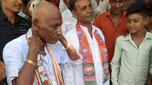 Madhya Pradesh, Congress worker, bet, BJP worker, head shaved