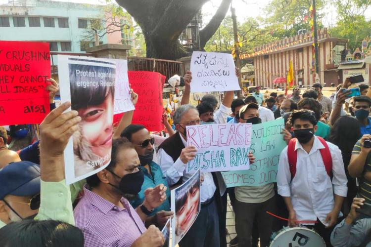 AISA, JNU, protest, Disha Ravi